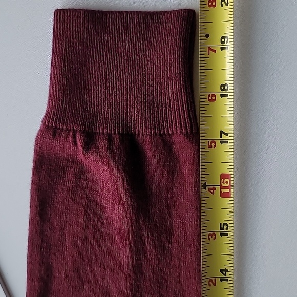 ana NWT wine cardigan Sm sweater waterfall lapels front pockets - Picture 8 of 13